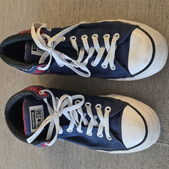 Converse Navy High-Top Sneakers Sz 10 - Picture 2 of 10